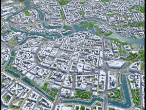 Breslavia Centro citt&agrave; Polonia 8 km Modello 3D
