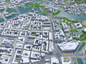 Breslavia Centro citt&agrave; Polonia 8 km Modello 3D