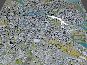 Breslavia Centro citt&agrave; Polonia 8 km Modello 3D