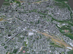 Breslavia Centro citt&agrave; Polonia 8 km Modello 3D