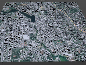 Yekaterinburg Downtown city Russia 8km 3D Model