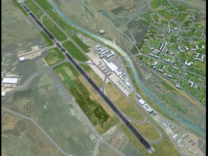 Pyongyang Sunan Airport 10km 3D Model