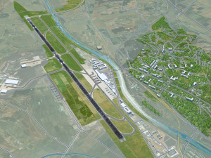 Pyongyang Sunan Airport 10km Model 3D