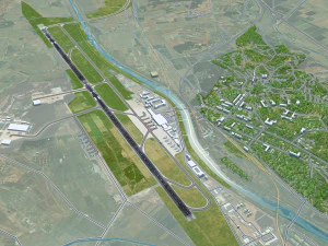 Pyongyang Sunan Airport 10km 3D Model