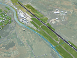 Pyongyang Sunan Airport 10km Model 3D