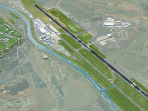 Pyongyang Sunan Airport 10km 3D Model
