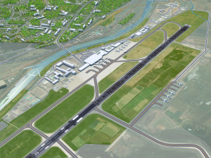 Pyongyang Sunan Airport 10km Model 3D