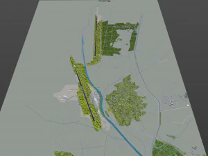 Pyongyang Sunan Airport 10km 3D Model