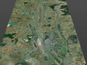 Pyongyang Sunan Airport 10km 3D Model