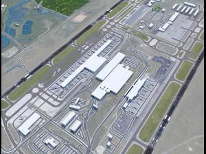 Raleigh Durham Airport 10km 3D मॉडल