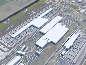 Raleigh Durham Airport 10km 3D Model