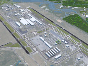 Raleigh Durham Airport 10km 3D Model