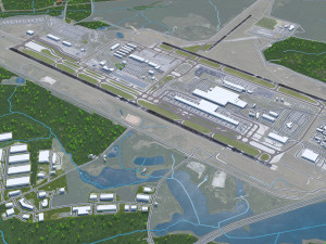 Raleigh Durham Airport 10km 3D मॉडल