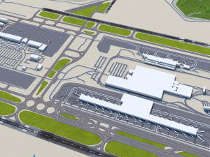 Raleigh Durham Airport 10km 3D मॉडल