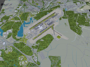 Raleigh Durham Airport 10km 3D मॉडल