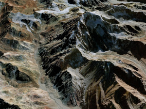 Aconcagua Mountain Argentina Terrain 3D-Modell