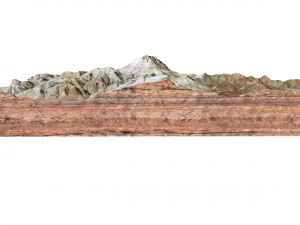 Aconcagua Mountain Argentina Terrain 3D-Modell