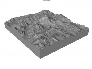 Aconcagua Mountain Argentina Terrain 3D-Modell