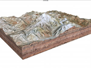 Aconcagua Mountain Argentina Terrain 3D-Modell