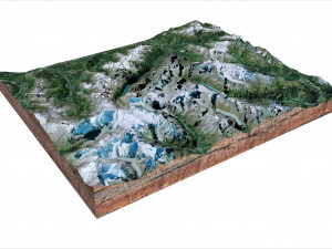 Alps Valle D Aosta Italy Terrain Modelo 3D