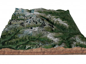 Alps Valle D Aosta Italy Terrain Modelo 3D