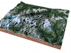 Alps Valle D Aosta Italy Terrain Modelo 3D