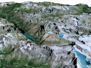 Alps Valle D Aosta Italy Terrain Modelo 3D