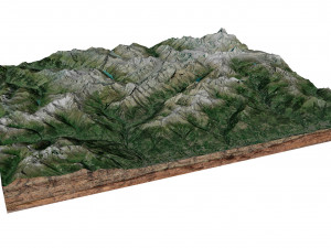 Alps Valle D Aosta Italy Terrain Modelo 3D