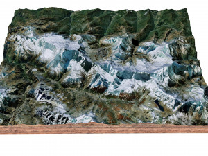 Annapurna Mountain Range Nepal Terrain 3D Model