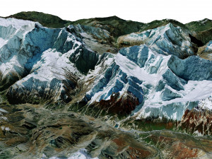 Annapurna Mountain Range Nepal Terrain 3D Model