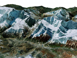 Annapurna Mountain Range Nepal Terrain 3D Model