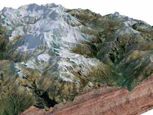 Annapurna Mountain Range Nepal Terrain 3D Model
