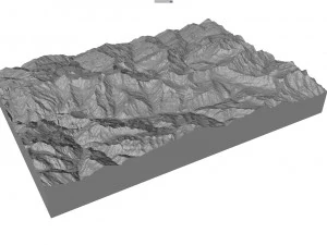 Annapurna Mountain Range Nepal Terrain 3D Model