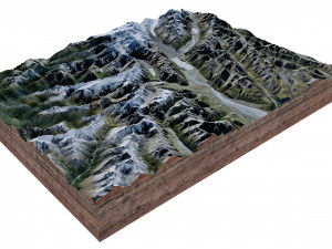 Aoraki Mount Cook New Zealand Terrain 3D मॉडल