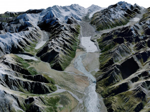 Aoraki Mount Cook New Zealand Terrain 3D मॉडल