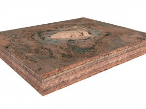 Ayers Rock Uluru Mountains Australia Terrain Modelo 3D