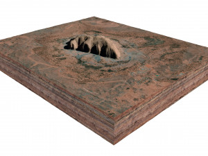 Ayers Rock Uluru Mountains Australia Terrain Modelo 3D