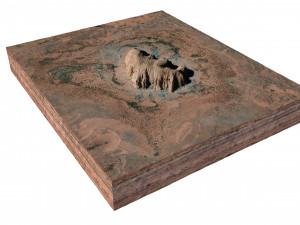 Ayers Rock Uluru Mountains Australia Terrain Modelo 3D