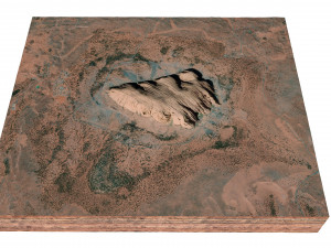 Ayers Rock Uluru Mountains Australia Terrain Modelo 3D