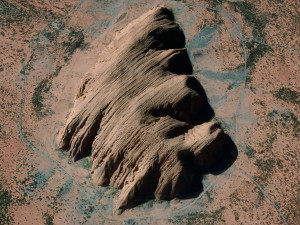 Ayers Rock Uluru Mountains Australia Terrain Modelo 3D