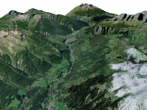 Brig Alps Switzerland Terrain 3D Model