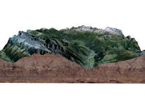 Brig Alps Switzerland Terrain 3D Model