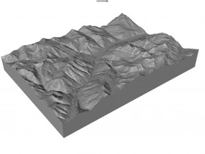 Brig Alps Switzerland Terrain 3D Model