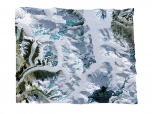 Broad Peak Mountain Pakistan Terrain 3D Model