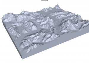 Broad Peak Mountain Pakistan Terrain 3D Model