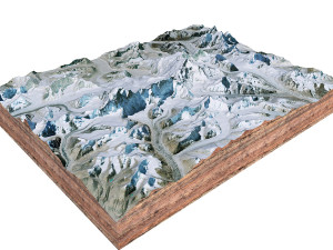Cho Oyu Mountain Nepal China Terrain  3D Model