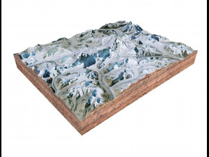 Cho Oyu Mountain Nepal China Terrain 3D Model