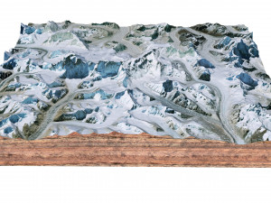 Cho Oyu Mountain Nepal China Terrain 3D Model
