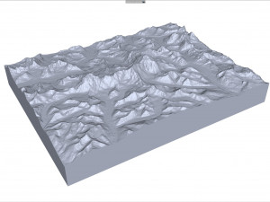 Cho Oyu Mountain Nepal China Terrain 3D Model