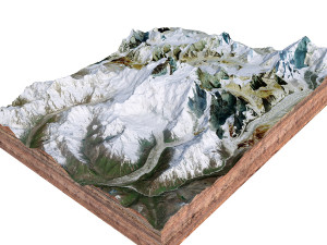 Chomo Lonzo Mountain Tibet China Terrain  3D Model